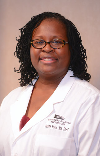 Nadine Ennis, MS, PA-C, provider at Southwest Atlanta Nephrology